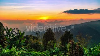 Sunset in The Mountains Turns Into Night in Bali, Indonesia by Timelapse4K