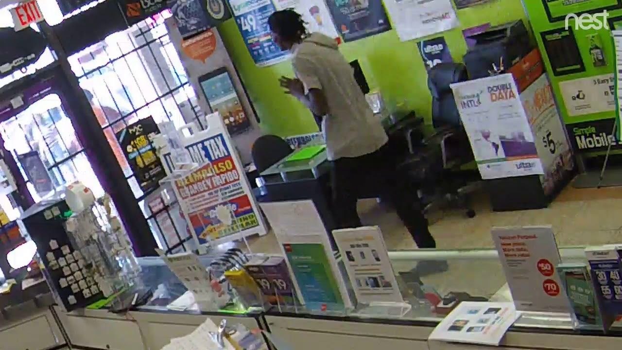 Un braqueur enfermé dans un magasin