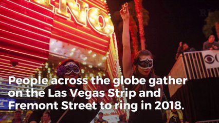 Revelers ring in 2018 in Las Vegas