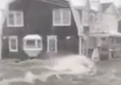 Ocean Floods Into Scituate Streets After Seawall Breach