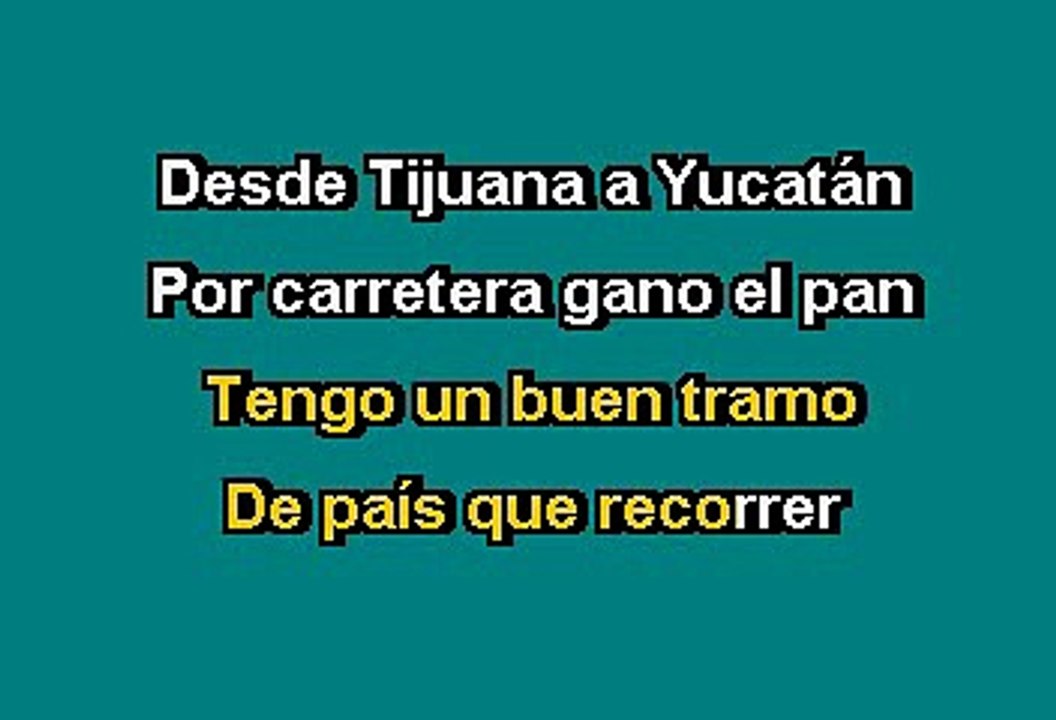 Vicente Fernández - El chofer (Karaoke)