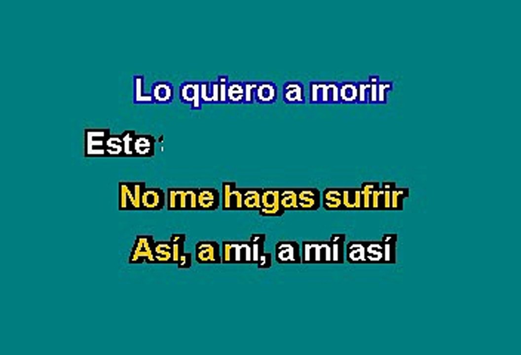 Zaida - Lo quiero a morir (Karaoke)