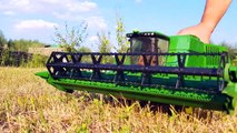 Bruder Toys Combine John Deere  HARVESTING  Video About Special Equipme