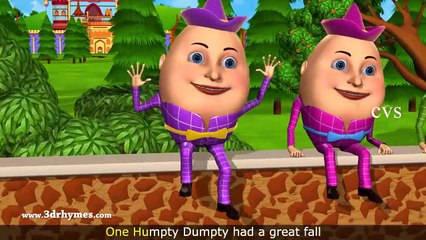 Humpty Dumpty Nursery Rhyme - 3D Animation English Rhymes