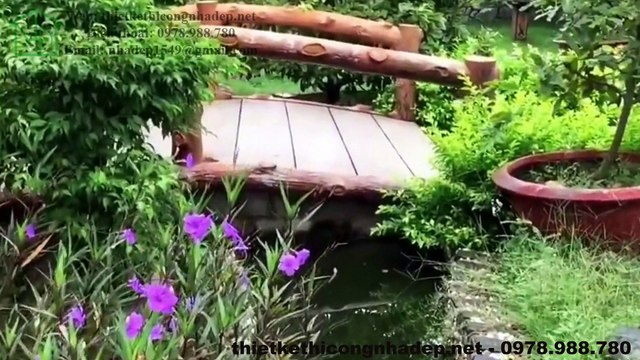 Thiết kế biệt thự sân vườn 1 tầng đẹp lung linh YTND40