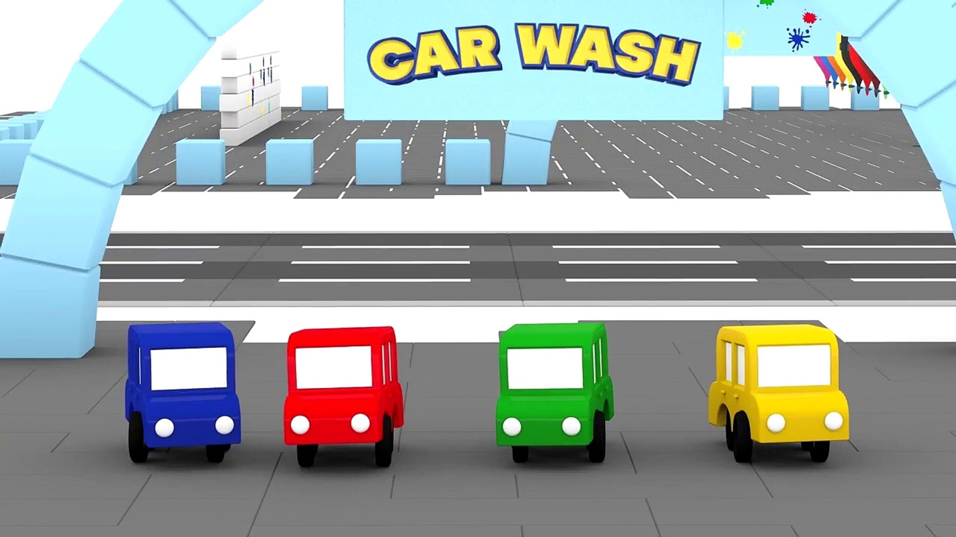 Cartoon Cars - CAR WASH PAINTBALL - Cars Cartoo
