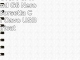 Caseflex Cover Per Huawei Ascend G6 Nero PU Pelle Borsetta Custodia Con Cavo USB E