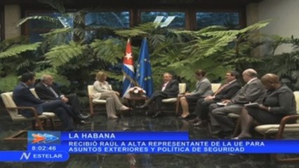 Castro y Mogherini abordaron las "perspectivas de desarrollo" de la relación Cuba-UE