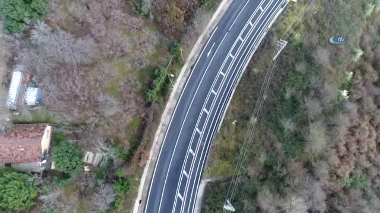 Riva'da Kazaların Yaşandığı Bisiklet Yolu Havadan Görüntülendi