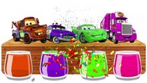 McQueen Cars and HULK Bathing Colors Fun   Colors for Children  Learn Colors McQueen Tr