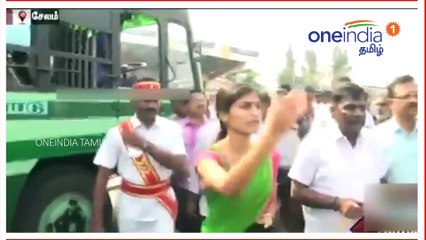 பஸ் ஸ்ட்ரைக்..களத்தில் இறங்கிய ரோகிணி- வீடியோ