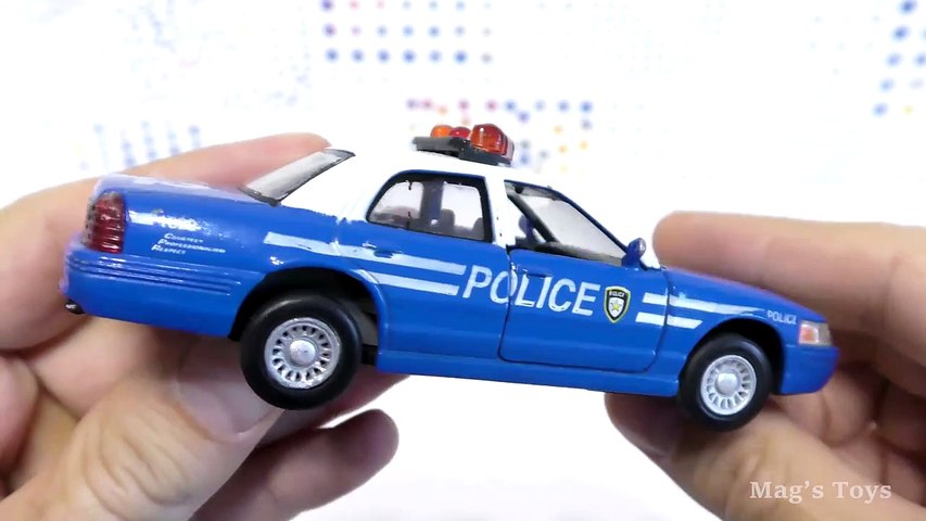 blue toy police car