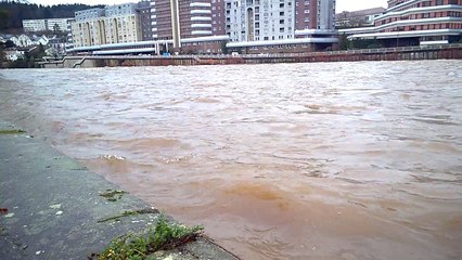 Crue au niveau du parc du cours à Epinal