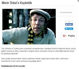 3 Büyüklerden Münir Özkul İçin Başsağlığı Mesajları