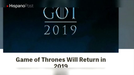 HBO confirma que la última temporada de "Juego de tronos" se emitirá en 2019
