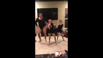 Une danse à la fois burlesque et ridicule d'un père avec ses filles sur du Beyoncé