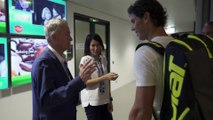 Open d'Australie 2018 - Rafael Nadal à Melbourne, son premier entrainement sur le Rod Laver Arena de l'Australian Open