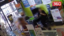 Tenton të grabisë një supermarket, punonjësja e mbyll brenda derisa vjen policia (360video)