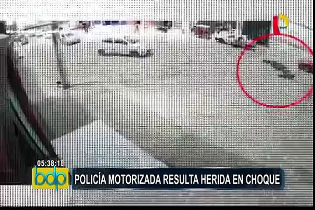 Chiclayo: Policía motorizada resulta herida en choque