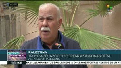 Palestinos advierten que no cederán a "chantajes" de Trump
