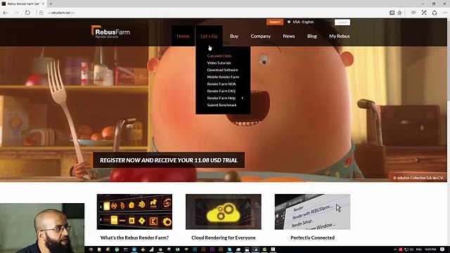 رندر باستخدام رندر فارم، نصف ساعة بدل 12 ساعة - Rendering project using Rebus Farm