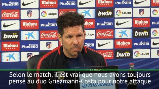 Atlético - Simeone évoque le duo Griezmann-Costa
