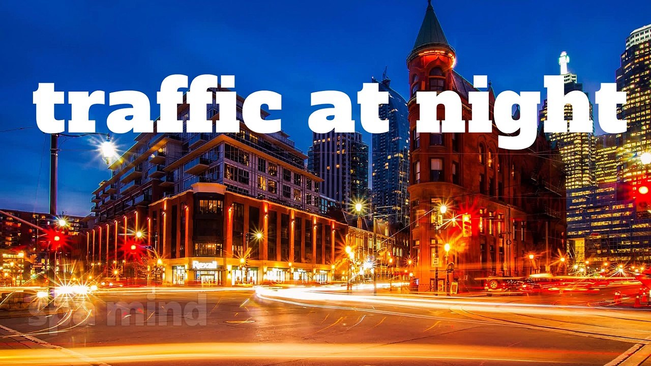 City traffic at night: ASMR sounds to sleep better, improve focus, study aid