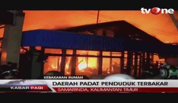 Kebakaran Besar Landa Puluhan Rumah di Samarinda