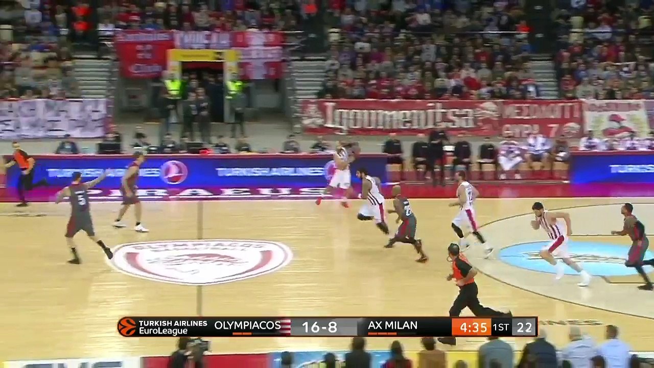 Η ΑΠΙΣΤΕΥΤΗ Bullet-Pass του Βασίλη Σπανούλη στον Παπανικολάου - Ολυμπιακός  vs Αρμάνι Μιλάνο - 05.01.2018