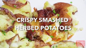 Crispy Smashed Herbed Potatoes