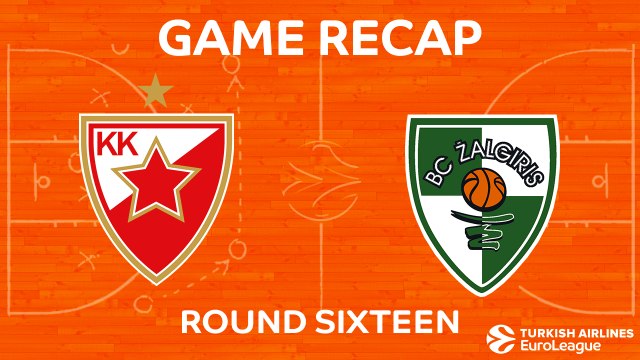 Highlights: Crvena Zvezda mts Belgrade - Zalgiris Kaunas