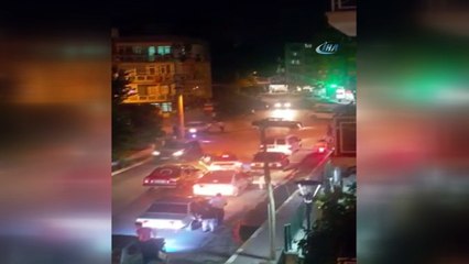 Asker konvoyunda tehlikeli 'Spin şov' kamerada