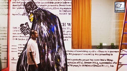 Chris Brown Paints Warrant From Rihanna's Attack On His Wall