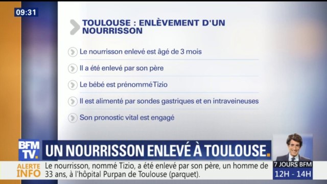 ALERTE ENLÈVEMENT - Un nourrisson est recherché à Toulouse, son pronostic vital est engagé