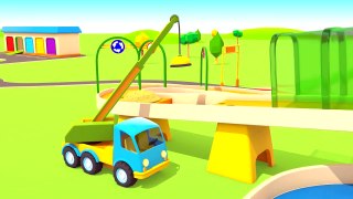 Helper cars #6. Car cartoons for children. Trucks for children repair the road. Vehicles for kids.-W
