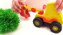 Leo the truck and excavator Max. Orbeez pool for Peppa  Toy videos  Toy