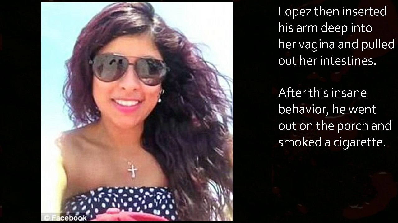 Man goes nuts and rips out girlfriends intestines. Crime scene photos + 911 call + Police Interview