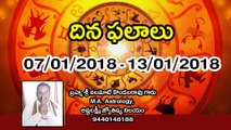 Weekly Rasi Phalalu Telugu రాశి ఫలాలు 7-1-2018 To 14-1-2018 | Oneindia Telugu