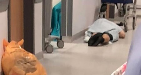 İngiltere'de Hastanede Yatacak Yer Bulamayan Hastalar, Yerlerde Tedavi Gördü