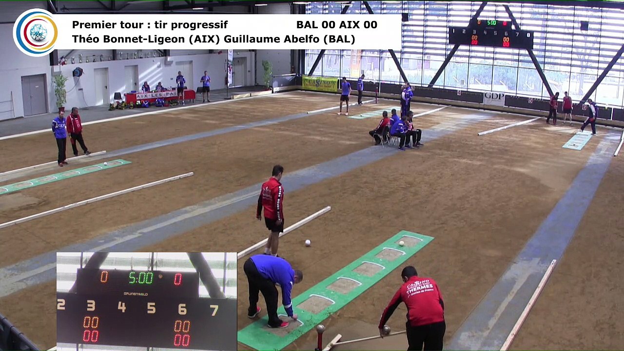 Premier tour, tir progressif, Club Elite Masculin, J8, Balaruc-les-Bains contre Aix-les-Bains, janvier 2018