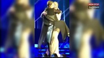 Céline Dion : Une fan incontrôlable s'incruste sur scène en plein concert et enlace la chanteuse (vidéo)