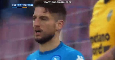 Dries Mertens Goal Disallowed Napoli 0-0 Verona  06.01.2018