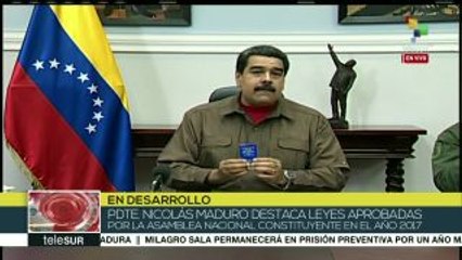 Maduro: ANC ha aprobado leyes vitales para la vida nacional