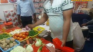 Automatic Fast Vegetable cutting machine || indian street food || best chopping