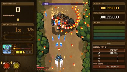 AngerForce: Reloaded - PC Gameplay (action-packed vertically scrolling shoot'em up game)