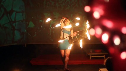 Fire fans in the chill garden - Hestia Fire Dance