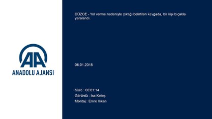 Bıçaklı kavga güvenlik kamerasında - DÜZCE