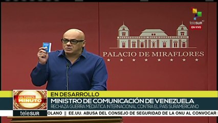 Rodríguez se pronuncia a favor del diálogo para la paz de Venezuela