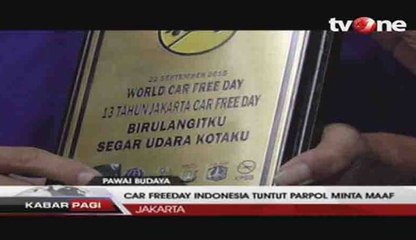 Car Free Day Indonesia Tuntut Parpol Minta Maaf Terkait 412