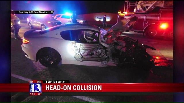 Video Shows Wrong-Way Driver in Maserati Causing Head-on Crash